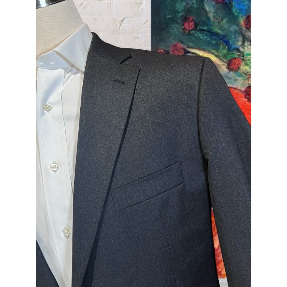 Hugo Boss 44R Solid Charcoal Gray Blazer Jacket Super 100s USA - Picture 5 of 16